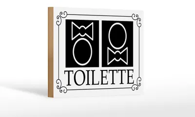 Produktbild von Holzschild Toilette 18x12cm WC Piktogramm Dekoration