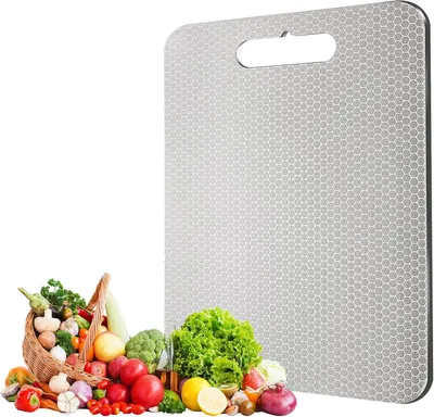 Imagen del producto de Tabla de corte de titanio, 50 x 30 cm, resistente a los arañazos, higiénica, para la cocina