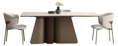 Image de Table de salle à manger moderne avec 4 chaises Design élégant 200 x 100 x 78 cm
