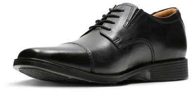 Immagine prodotto di Clarks, scarpe Oxford da uomo, modello Tilden Cap, in pelle nera, taglia 47 EU