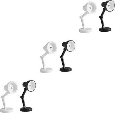 Immagine prodotto di Set di 6 mini lampade da tavolo, mini lampade da scrivania, lampade da lettura a LED, mini lampade da studio, lampade da scrivania dimmerabili, lampade da scrivania a LED, lampade da scrivania per l'ufficio