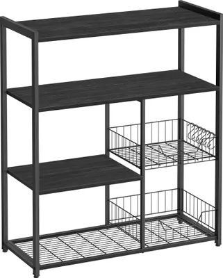 Produktbild von VASAGLE Küchenregal, Standregal mit 2 Metallkörben, 35 x 80 x 95 cm