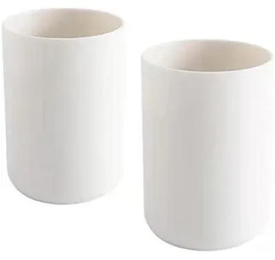 Produktbild von Zahnputzbecher 2 Stück Weiß Kunststoff 300ml
