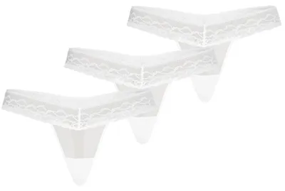 Immagine prodotto di Teyli, confezione da 3 slip tanga da donna, decorati con delicata pizzo – Slip tanga