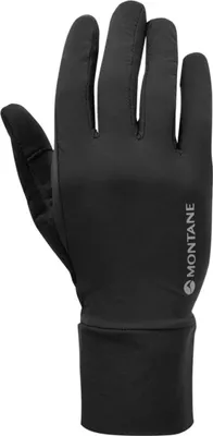 Schwarze Fingerhandschuhe für Frauen von Montane; ideal für Trail- und Outdoor-Aktivitäten.