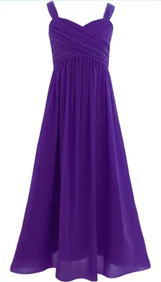 Produktbild von Mädchen Kinder Kleid Gr. 176 Cm Festlich Hochzeit Prinzessin Partykleid Brautjungfern Chiffon Kleider