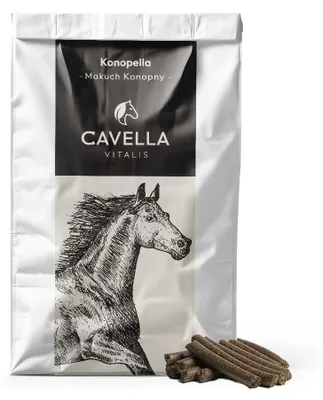 Produktbild von Cavella Ergänzungsfuttermittel Pferd Pellets aus Hanfkuchen, Omega 3 Pferd für Muskeln Pferd, Haut und Fell Pferd, 20 kg