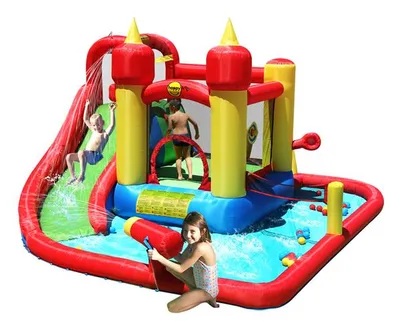 Immagine prodotto di Castello gonfiabile Happy Hop / scivolo acquatico Castello acquatico Arielle 410x385cm