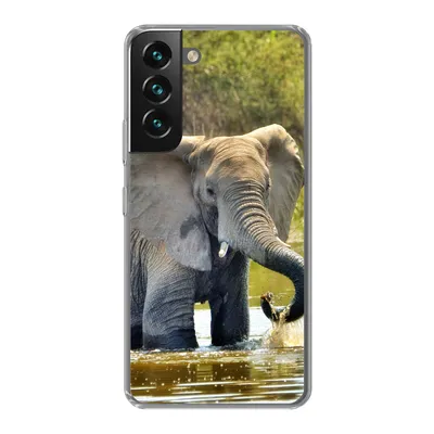 Produktbild von MuchoWow® Handyhülle Schutzhülle Hülle für Samsung Galaxy S22 Elefant - Wasser - Tiere - Natur Silikon Softcase Handy Hülle - Mobiltelefonhülle