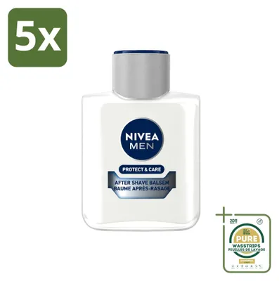 Produktbild von 5 x  NIVEA MEN Protect & Care Aftershave Balsam - 100 ml - Vorratspackung - 5 Stücke