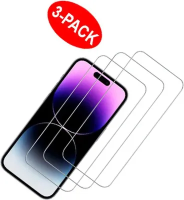 Immagine prodotto di INF Pellicola salvaschermo per iPhone 15 Pro in vetro temperato, confezione da 3