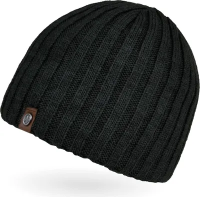 Produktbild von Herren Beanie Wintermütze Strickmütze Rippstrick Neverless® schwarz