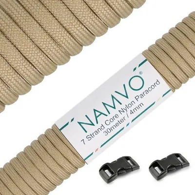 Zdjęcie produktu dla Paracord 550 – Wytrzymały i trwały – 30 metrów – Idealny do outdooru i przygód – Linka spadochronowa – Doskonały do survivalu i biwakowania