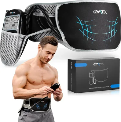 Obrázek produktu pro Gymtek® abdominal trainer stimulátor břišních svalů - 10 režimů, 99 intenzit - EMS tréninkový přístroj - elektrický, nastavitelný - ženy a muži