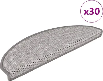 Produktbild von Stufenmatten Selbstklebend Sisal-Optik 30Stk. 65x21x4cm Platina
