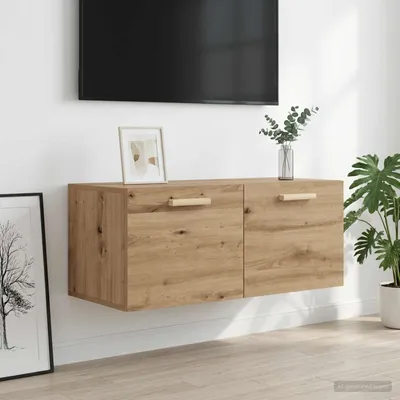 Obrázok produktu pre Maison Exclusive – Nástenná skrinka, držiak na stenu, drevo Artisan, 80 x 36,5 x 35 cm