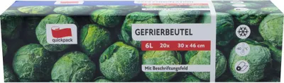 Produktbild von Gefrierbeutel 6,0 l, 20 Stück, 30 x 46 cm in Faltschachtel