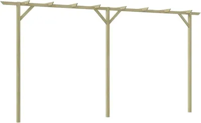 Produktbild von Gartenpergola 400x40x205 cm Holz TerrassenüBerdachung Pergola Bausatz Anbau Pavillon Terrassen-Pergola