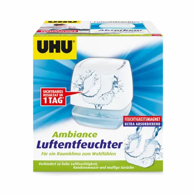 Produktbild von UHU Luftentfeuchter Ambiance, Bekämpft Feuchtigkeit und Schimmel in Wohnräumen, 450 g, weiß