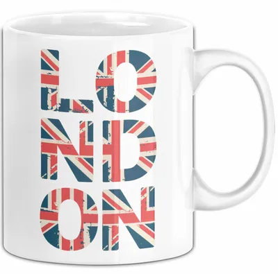 Produktbild von England Flagge London Tasse Geschenk Lustige Geschenkidee Spruch (Weiß)