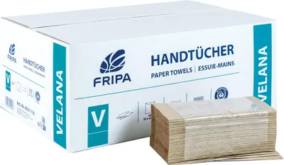Image de fripa 4061100 Fripa Handtuchpapier VELANA, 250 x 230 mm, V-Falz, braun