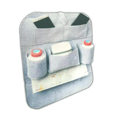 Produktbild von Auto Rücksitz Organizer Tasche mit Trittschutz Autositz Rücksitztasche Rücksitzschoner KFZ Autositztasche Aufbewahrungstasche Kinder Spielzeugtasche