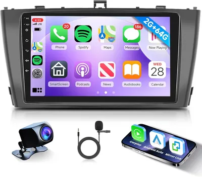 Image de Autoradio 2-DIN – Écran tactile de 9 pouces – Système multimédia – Apple CarPlay et Android Auto – GPS intégré