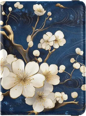 Produktbild von Wasserdichte Reisepasshülle aus Leder mit Blumenmuster für Reisen, als Impfpass- und Kartenhalter, niedliches Reisepassetui für Damen