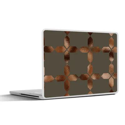 Produktbild von MuchoWow® Laptop Aufkleber Sticker Cover Muster - Luxus - Bronze - Linie 30x21 cm - Sticker für Laptop - Selbstklebend