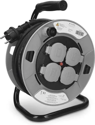 Produktbild von Verlengsnoer 15m, 4 Stopcontacten, spatwaterdicht, sicher