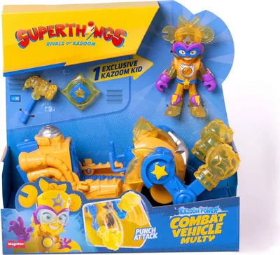 Produktbild von Magic Box | Super Things Kazoom Power - Fahrzeug Kid Multy + Figur - Actionreiches Abenteuer - Kreative Spielwelt