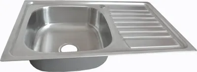 Produktbild von Preero- 80x50cm, Küchenspüle Edelstahl 304,Materialstärke 0,8mm, Spüle, Einbauspüle, Spülbecken,eckig, mit Ablage ,1 Becken,groß