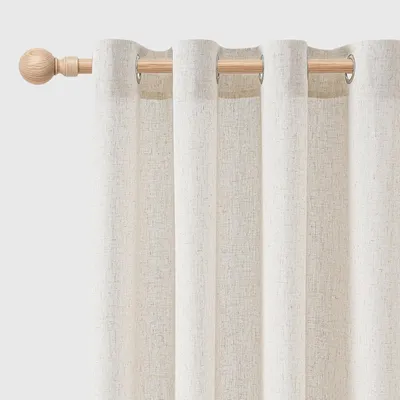 Immagine prodotto di Tende in lino, 260 x 140 cm, set da 2, semitrasparenti, con passanti, per soggiorno