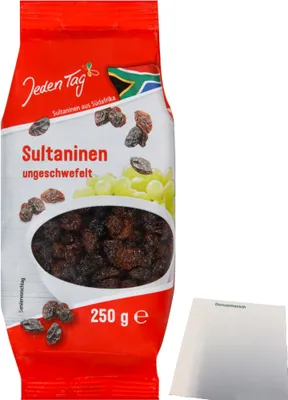 Produktbild von Jeden Tag Sultaninen (250g Packung) + usy Block
