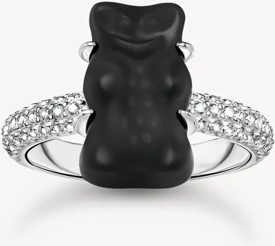 Image de Thomas Sabo - TR2478-052-11-56 - Bague - Argent 925 - Femme - Ours doré noir - Largeur 56