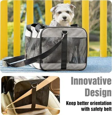 Image de Cage de transport pour petits animaux de compagnie, chats, chiens, lapins 50,8 x 33 x 33 cm