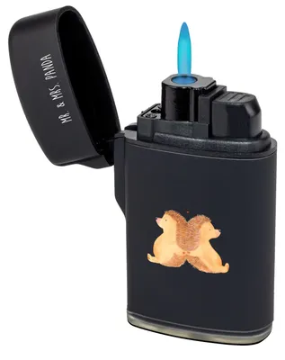 Produktbild von Mr. & Mrs. Panda gas anzünder Igel händchenhaltend - Schwarz - Geschenk, Verknallt, Gasfeuerzeug, zigarettenanzünder, sturmfeuerzeug, Feuerzeuge, Zünder, Große Liebe
