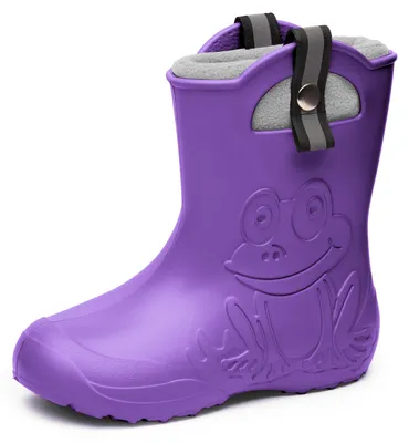 Produktbild von Ladeheid Kinder Federleichte Gummistiefel Thermo Fütterung Mädchen Jungen Rutschfest Regenstiefel Kinder Regenschuhe LA-CA-Frog245 (Lilla, 34/35 EU)