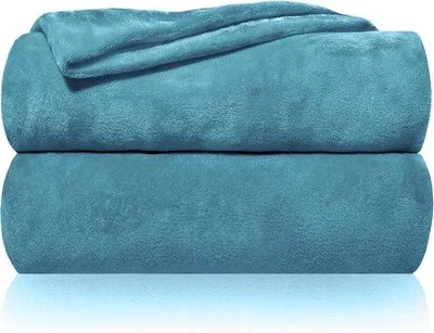 Obrázok produktu pre Mäkká fleecová deka 200 x 150 cm, tyrkysová letná deka