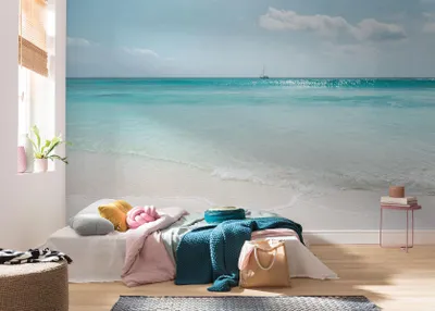 Produktbild von Komar Vlies Fototapete - Azur Ocean - Größe: 400 x 250 cm (Breite x Höhe) - 4 Bahnen