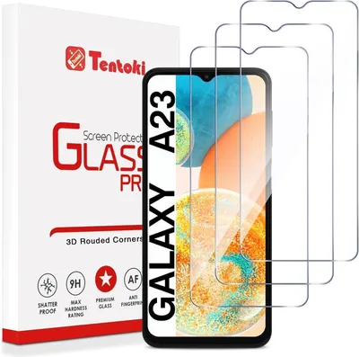 Produktbild von Panzerfolie Samsung Galaxy A23 Displayschutz 3er Pack 9H Härte
