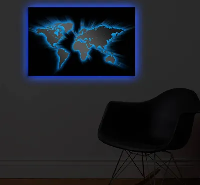 Image de Opviq, 4570DACT- SHN3284, Coloré, Tableaux sur toile, 45 x 70 cm, 100% suède -Toile