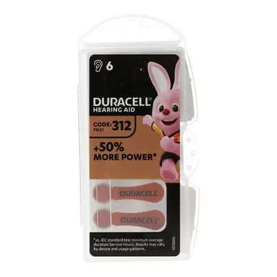 Produktbild von Duracell Hörgerätebatterie DA 312 AC Zn/Luft 1,4Volt 160mAh