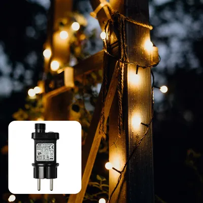 Produktbild von Lichterkette Kugeln 180 LED warmweiß Deko Beleuchtung Außen Garten Party IP44