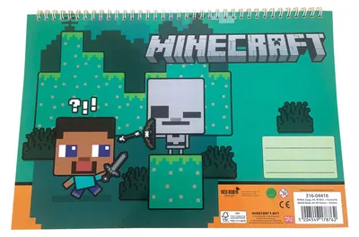 Image de Minecraft Schetsboek A4 Spiraal - 40 Vellen met Stickers