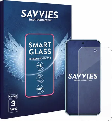 Produktbild von 3x Savvies Schutzglas Folie für Google Pixel 9 Pro 9H Panzer Schutzfolie Glas Displayschutz klar transparent