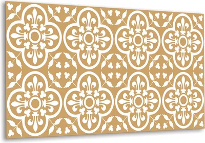 Produktbild von Fliesen Vinyl Selbstklebend Spritzschutz Aufkleber für die Küche, Königliche Verzierung - 100 cm x 50 cm