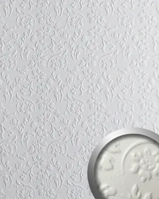 Zdjęcie produktu dla WallFace 13473 Panel ścienny kwiatowy matowy biały 2,6 m2