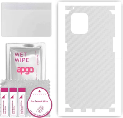 Produktbild von apgo Rückseite + Seiten Schutzfolie, Skin, kompatibel mit Oppo Find X3 Pro, Hinten Displayschutzfolie aus Vinylfolie, kratzfest, einfache Montage - Transparenter Kohlenstoff