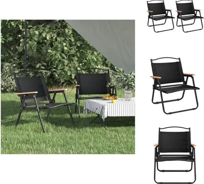 Obrázek produktu pro vidaXL Kempingové židle 2 ks černé 54x43x59 cm Oxford tkanina - Zahradní židle